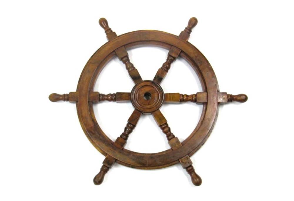 Classic Wooden Decorative Ship Wheel, Helm